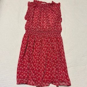 Madison de Amelie pink floral smock waist dress size M